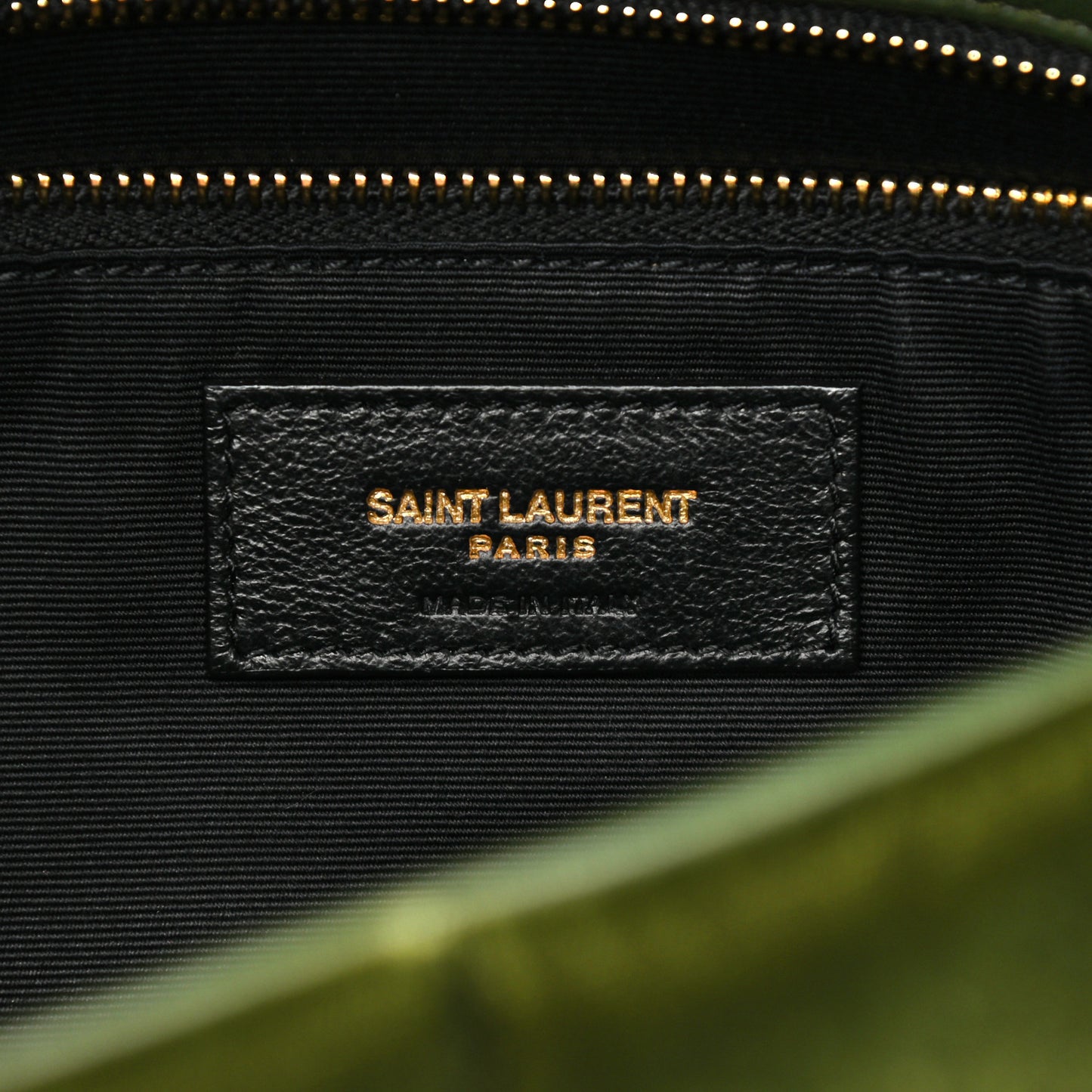 Velvet Quilted Small Loulou Puffer Monogram Chain Satchel Kaki Musk