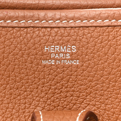 Hermes Taurillon Clemence Amazone Evelyne III PM Gold Ecru 6 of 10