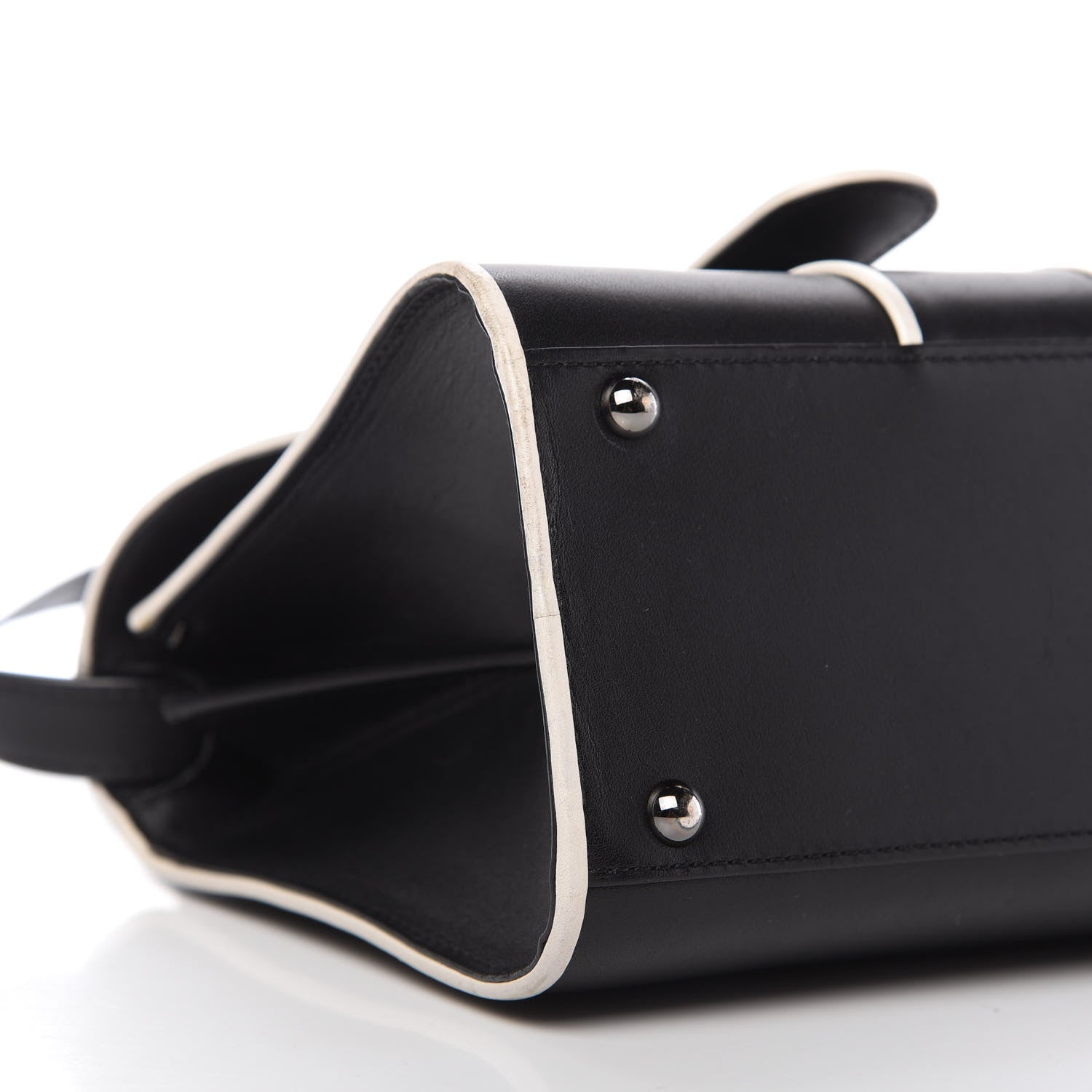 Delvaux Calfskin Illusion Piped Mini Brillant Satchel Black 6 of 12