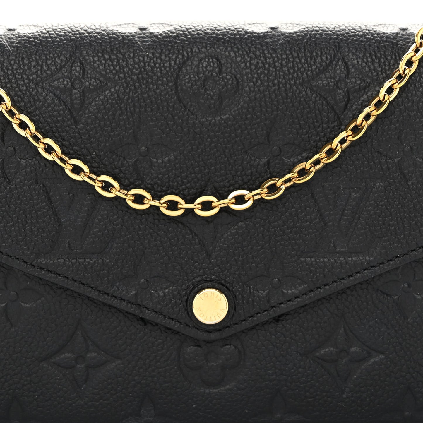 Empreinte Pochette Felicie Chain Wallet Black