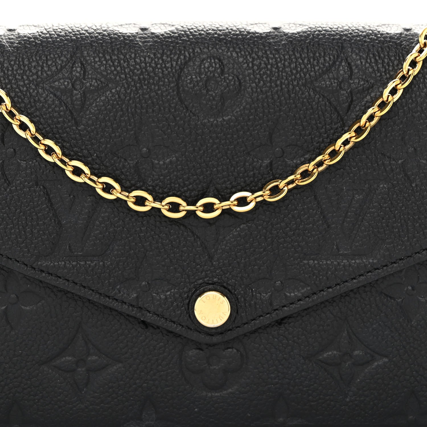 Louis Vuitton Empreinte Pochette Felicie Chain Wallet Black 7 of 9