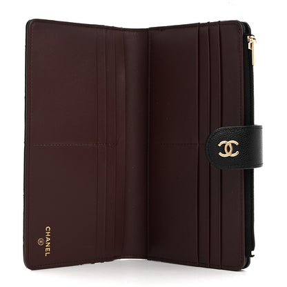 Chanel Caviar Quilted Long Zip Wallet Black 5 of 9