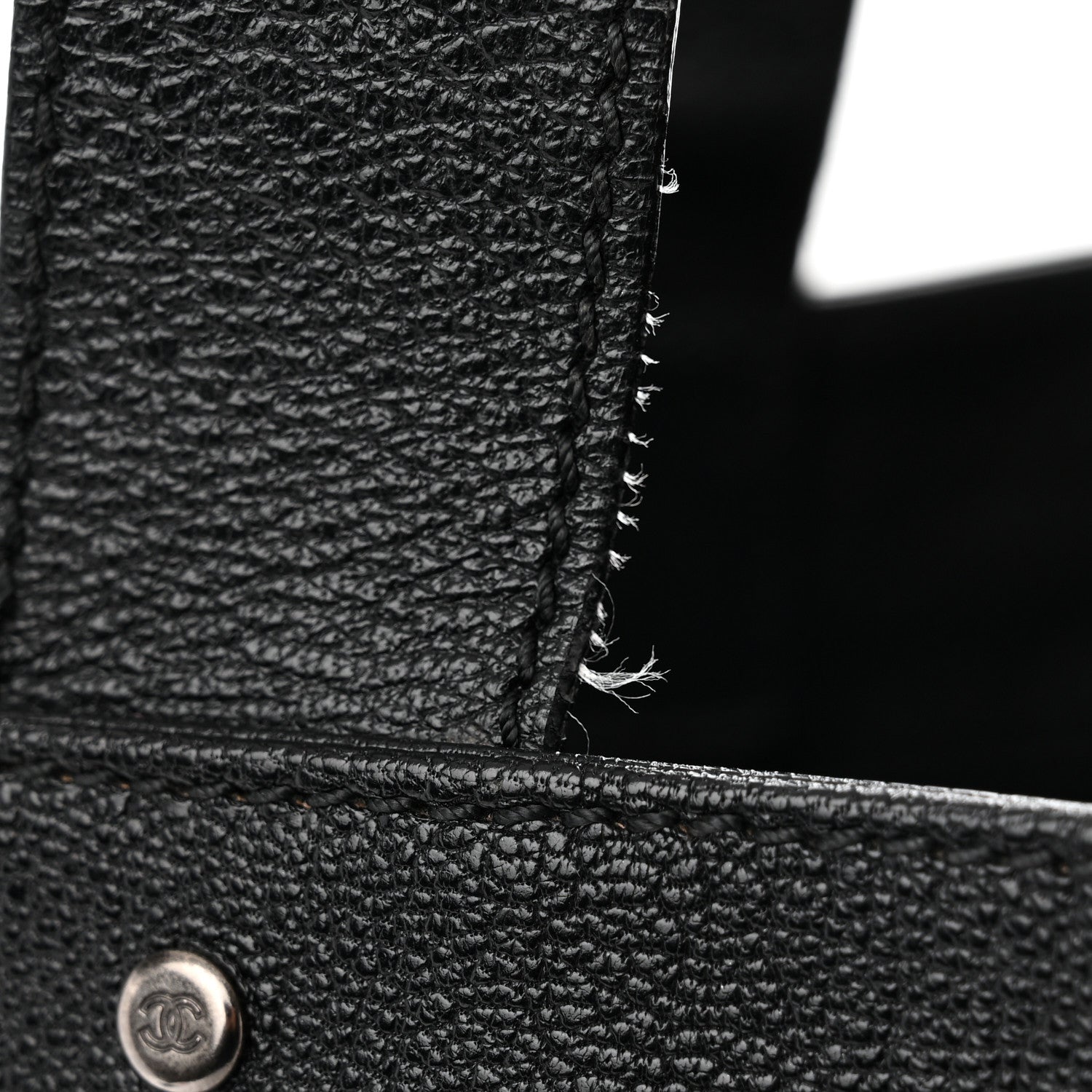 Chanel Goatskin Perforated Large CC Tote Black 13 of 16