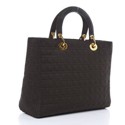 Christian Dior Nylon Cannage Large Lady Dior Dark Brown 3 of 14