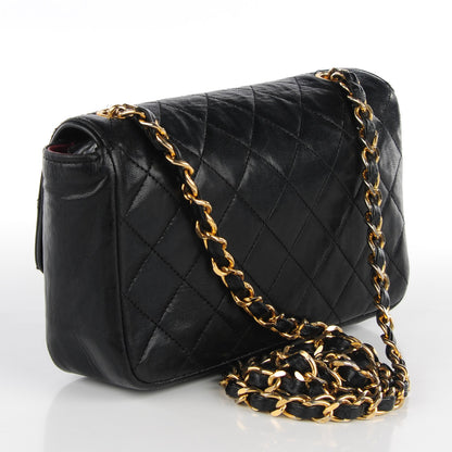 Chanel Lambskin Quilted Mini Rectangular Flap Black 3 of 8