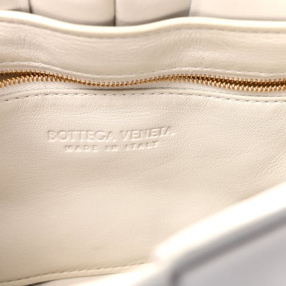 Bottega Veneta Lambskin Maxi Intreccio Padded Chain Cassette Crossbody Bag White 6 of 10