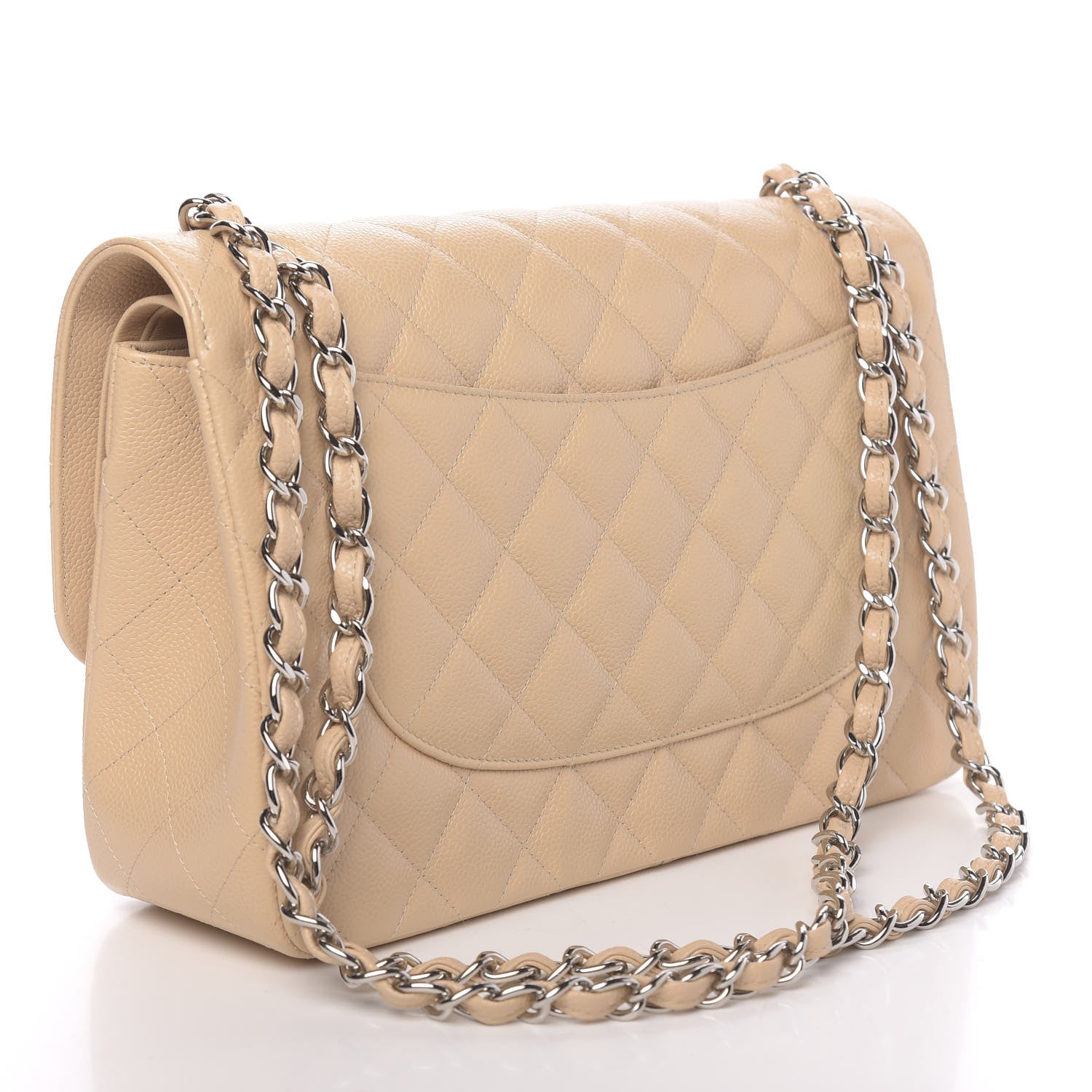 Chanel Caviar Quilted Jumbo Double Flap Beige Clair 3 of 11