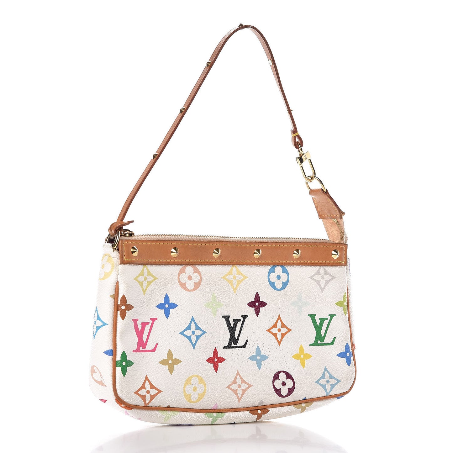 Monogram Multicolor Pochette Accessories White