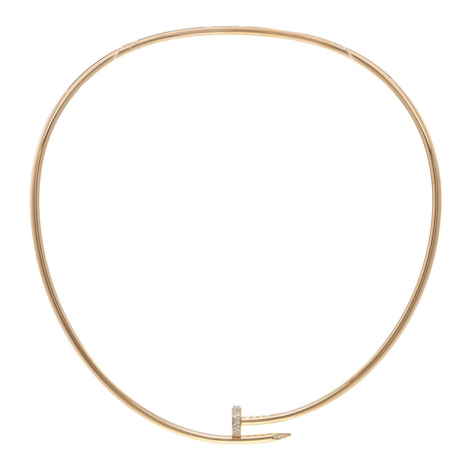 Cartier 18K Yellow Gold Diamond Juste Un Clou Necklace 1 of 4