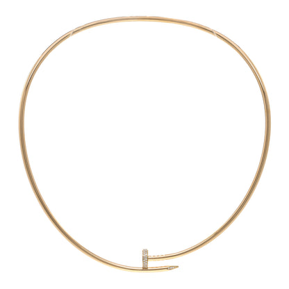 Cartier 18K Yellow Gold Diamond Juste Un Clou Necklace 1 of 4