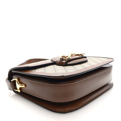 Gucci GG Supreme Monogram Horsebit 1955 Shoulder Bag Beige Brown Sugar 4 of 9