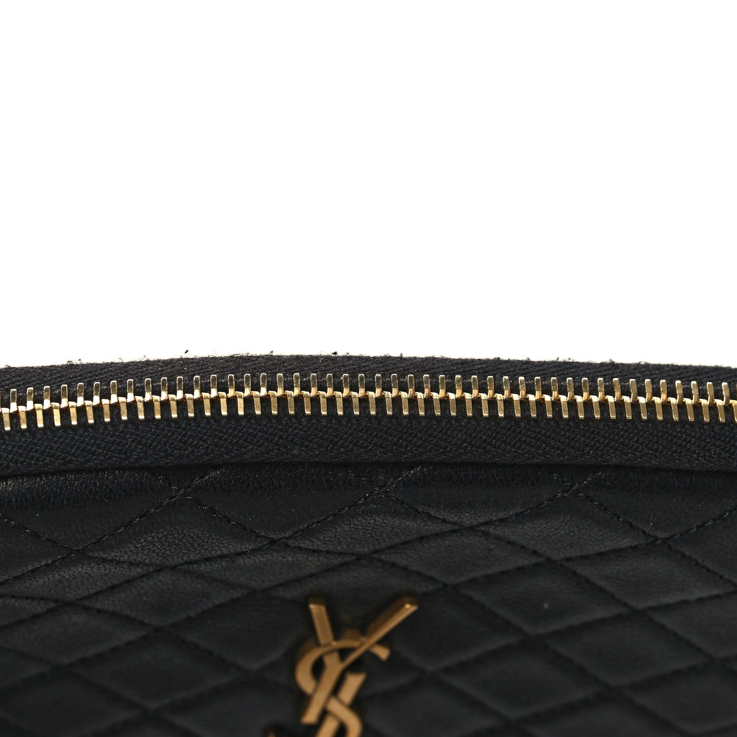 Saint Laurent Lambskin Quilted Gaby Zipped Pouch Black 11 of 13