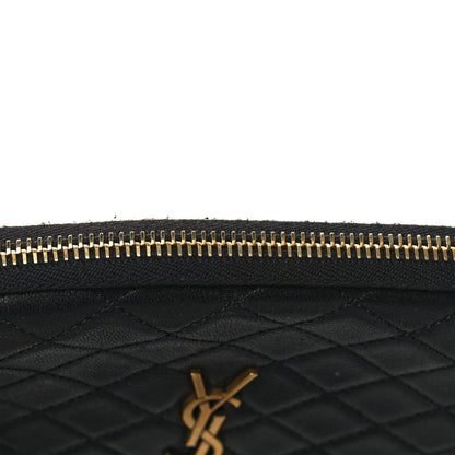 Saint Laurent Lambskin Quilted Gaby Zipped Pouch Black 11 of 13