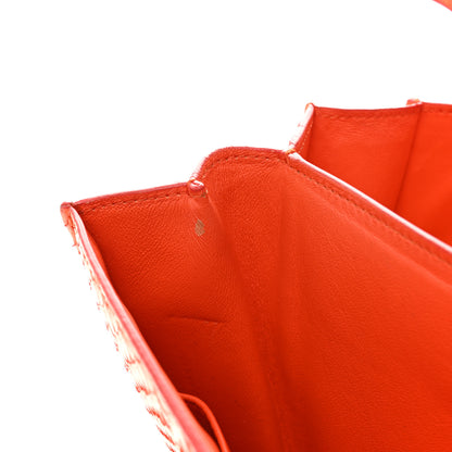 Celine Snakeskin Medium Classic Box Flap Orange 12 of 17