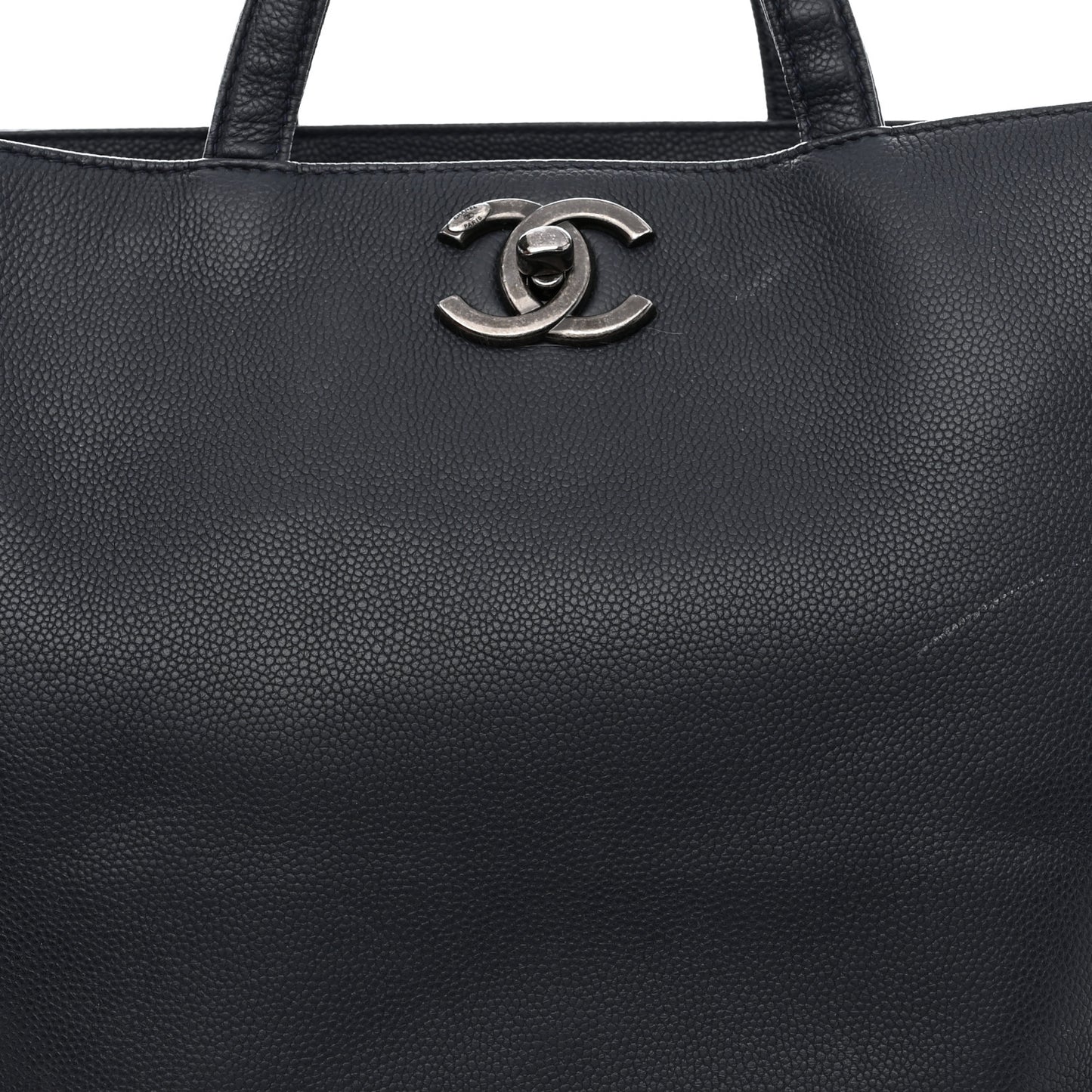 Caviar Large Shopping Tote Navy