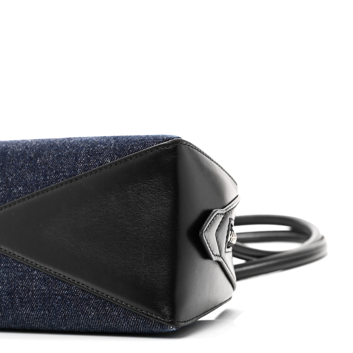 Denim Calfskin Medium Le Teckel Bag Bleu Denim