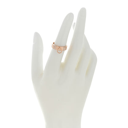 Hermes 18K Rose Gold Diamond PM Collier de Chien Ring 53 6.5 2 of 5