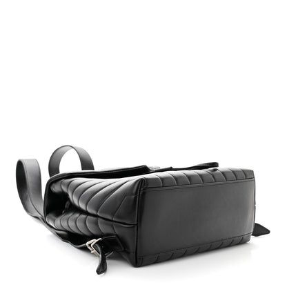 Saint Laurent Calfskin Y Quilted Monogram Small Loulou Backpack Black 4 of 13