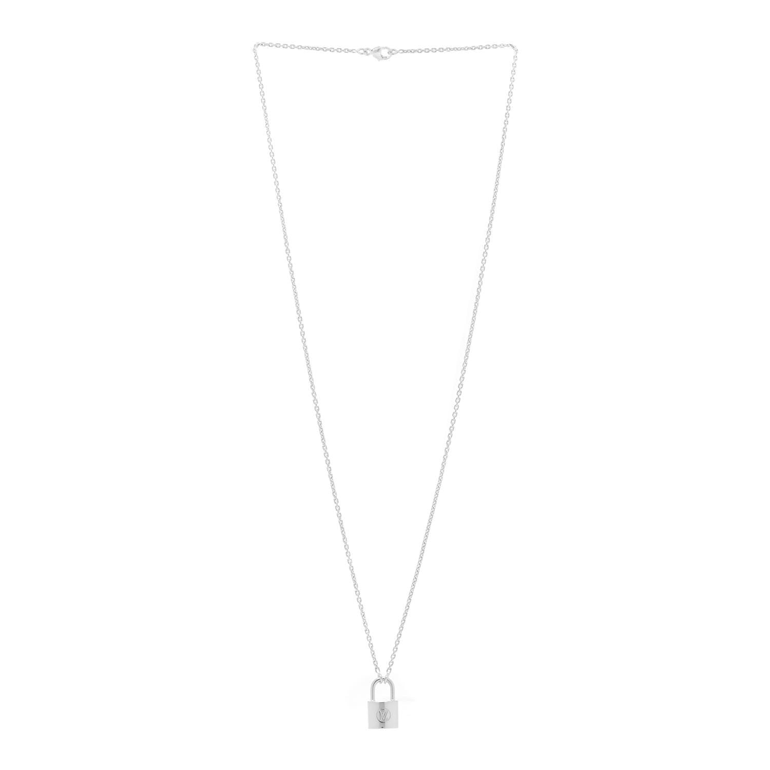 Louis Vuitton Sterling Silver Lockit Necklace 3 of 5
