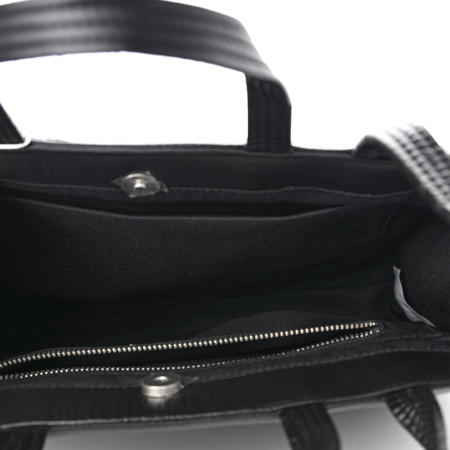 Nylon Medium Puff Shopping Bag Black