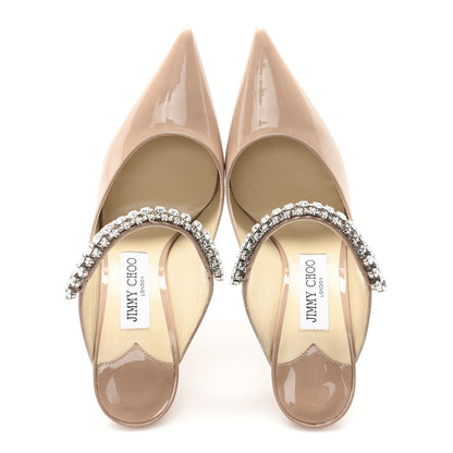 Jimmy Choo Patent Crystal Bing 100 Pumps 37 Ballet Pink 2 of 8