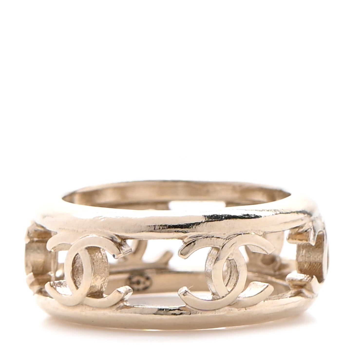 Metal Chain CC Ring 6.25 Golden