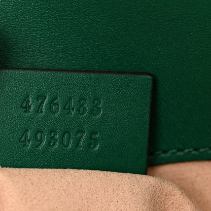 Gucci Calfskin Matelasse Super Mini GG Marmont Shoulder Bag Emerald Green 7 of 11