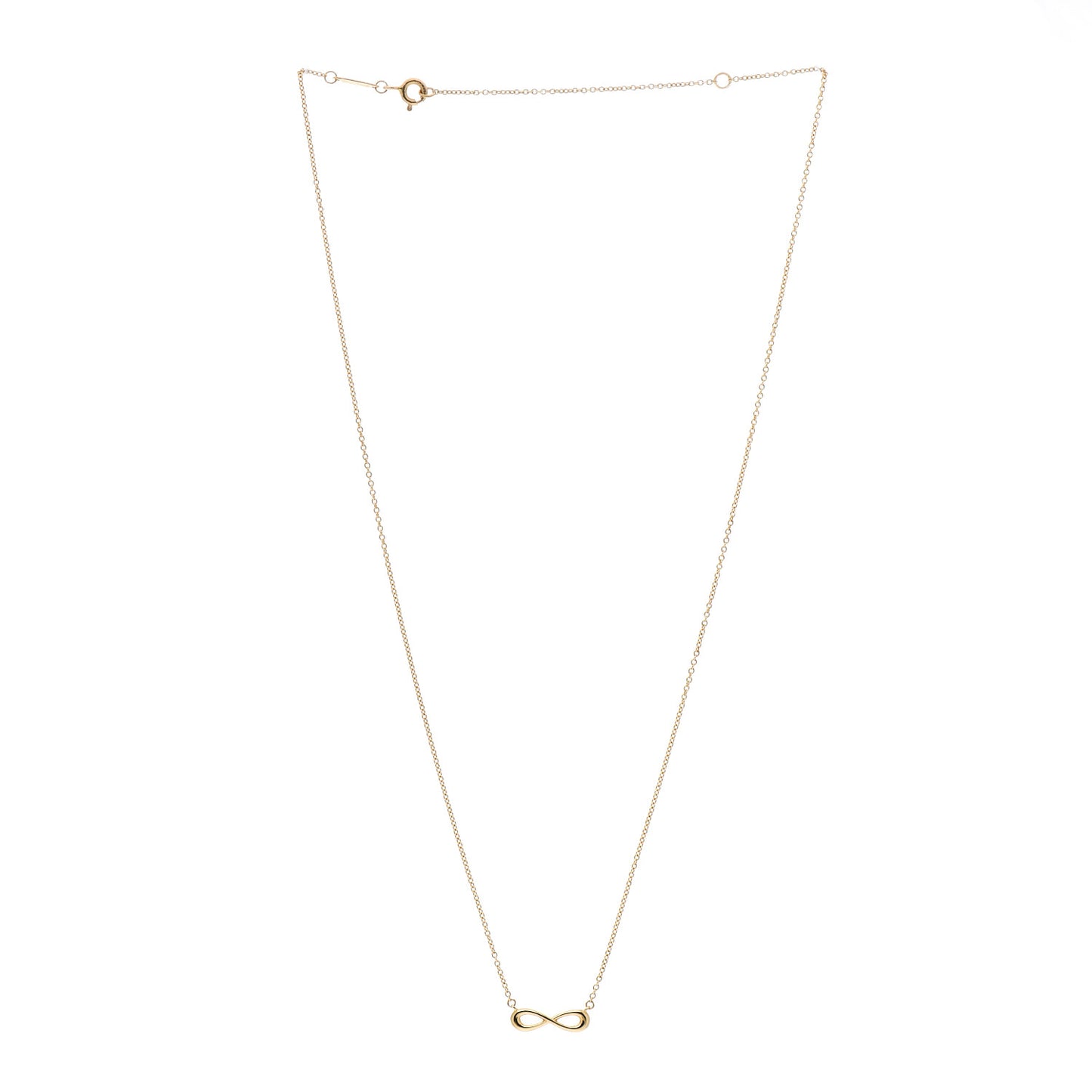18K Yellow Gold Infinity Pendant Necklace
