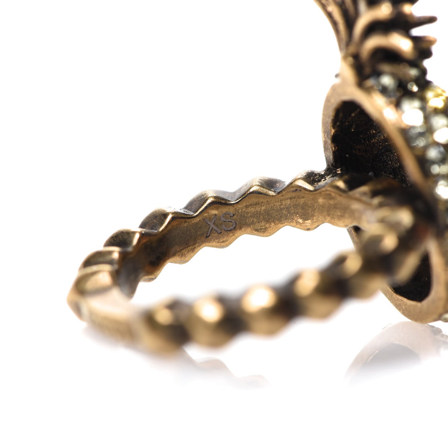 Crystal Pineapple Motif Ring M