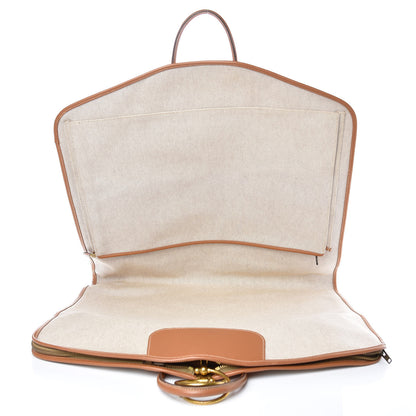 Hermes Toile Vache Calfskin Garment Bag Natural 4 of 9