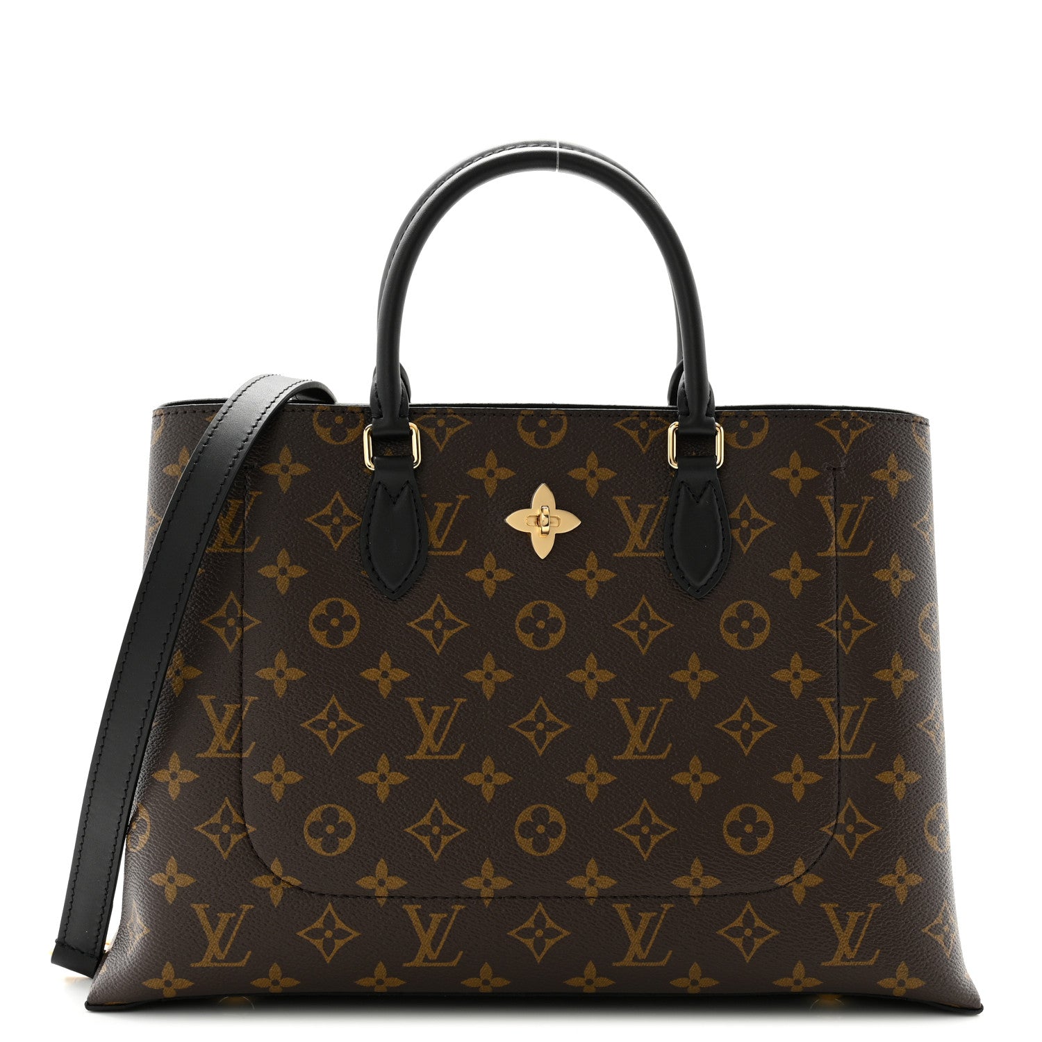 Louis Vuitton Monogram Flower Tote Black 1 of 11