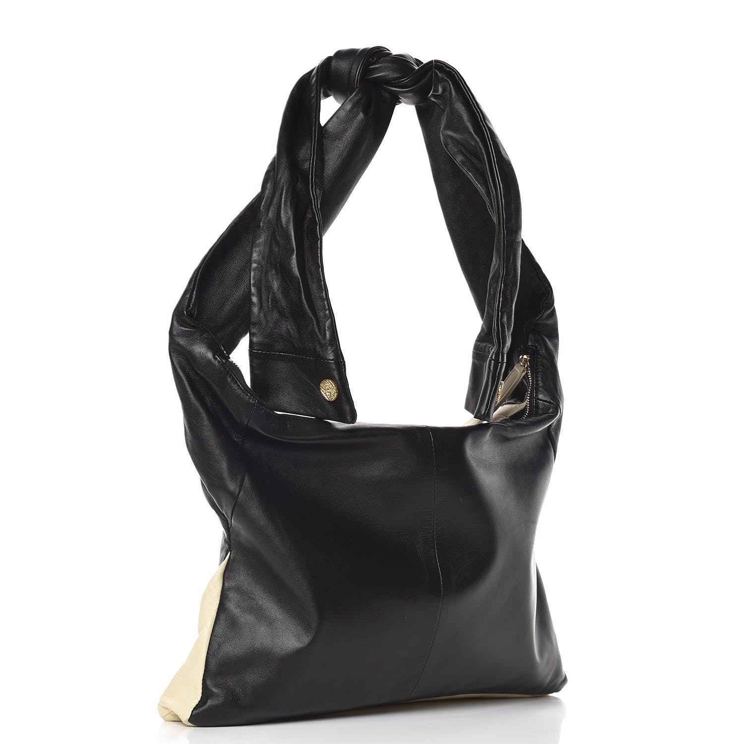 Chanel Lambskin Small Girl Bag Black Beige 3 of 10