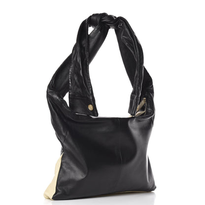 Chanel Lambskin Small Girl Bag Black Beige 3 of 10
