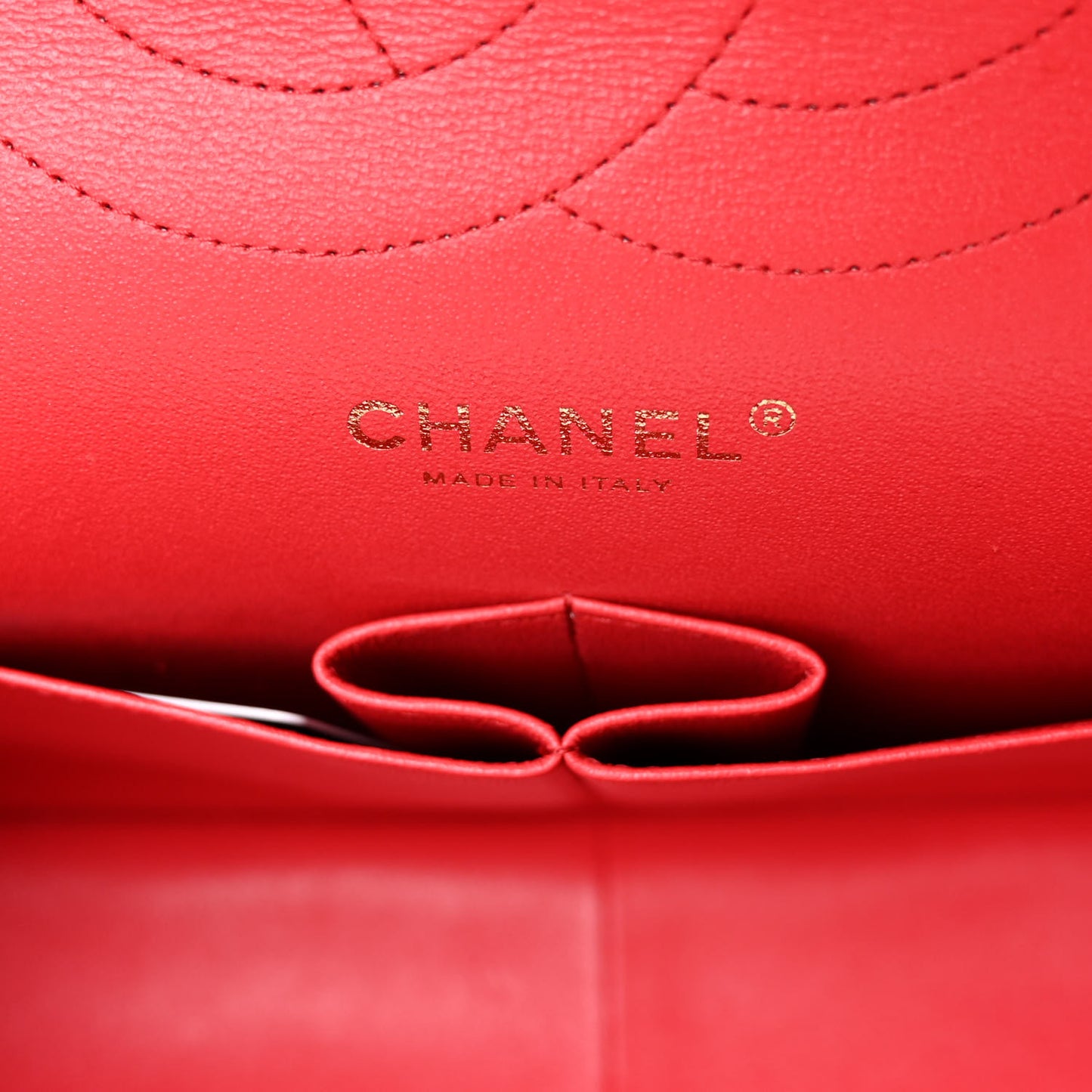 Caviar Quilted Jumbo Double Flap Red