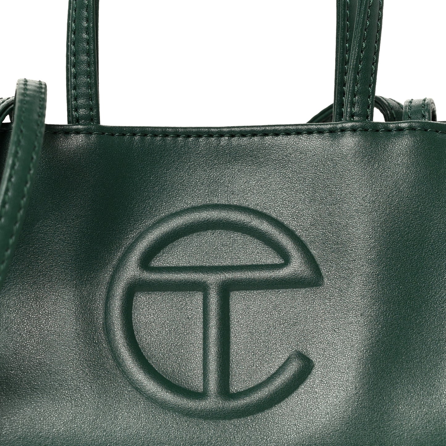 Vegan Leather Small Shopping Bag Leaf