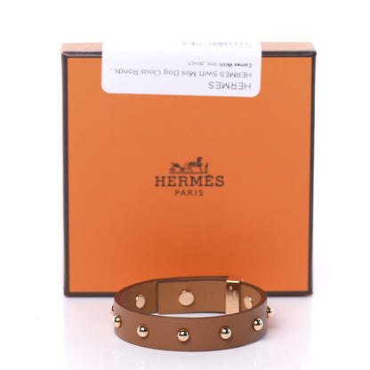 Hermes Box Mini Dog Clous Ronds Bracelet T2 Gold 6 of 6