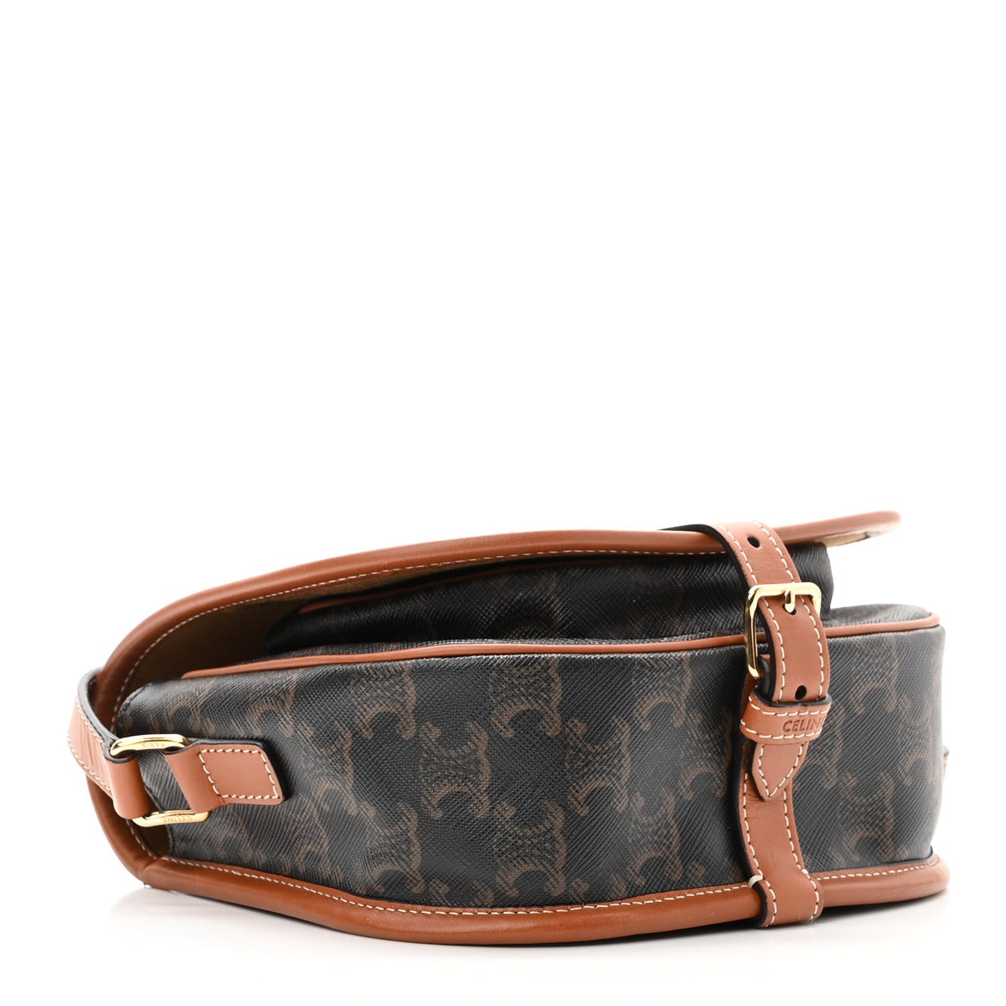 Triomphe Canvas Medium Folco Bag Tan
