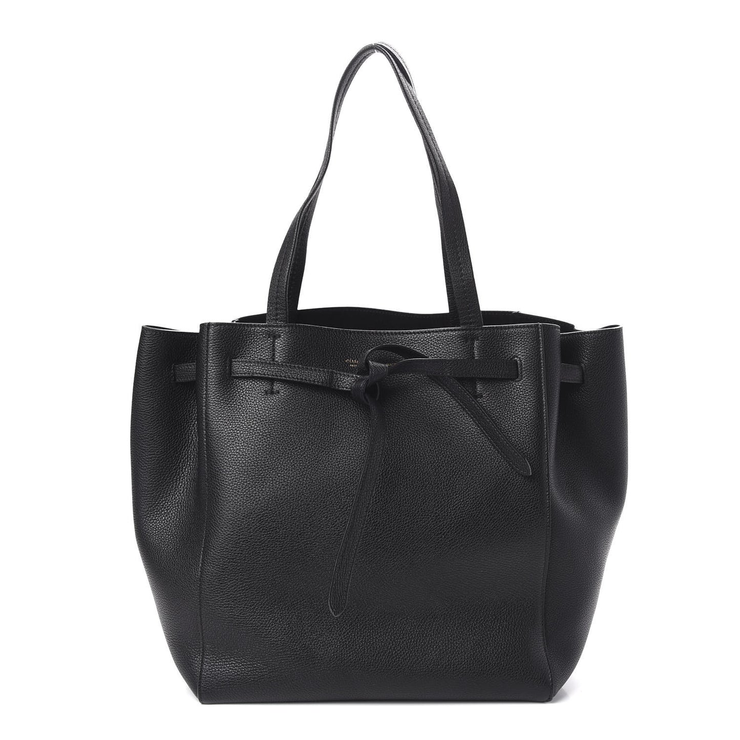 Soft Grained Calfskin Small Belt Cabas Phantom Black