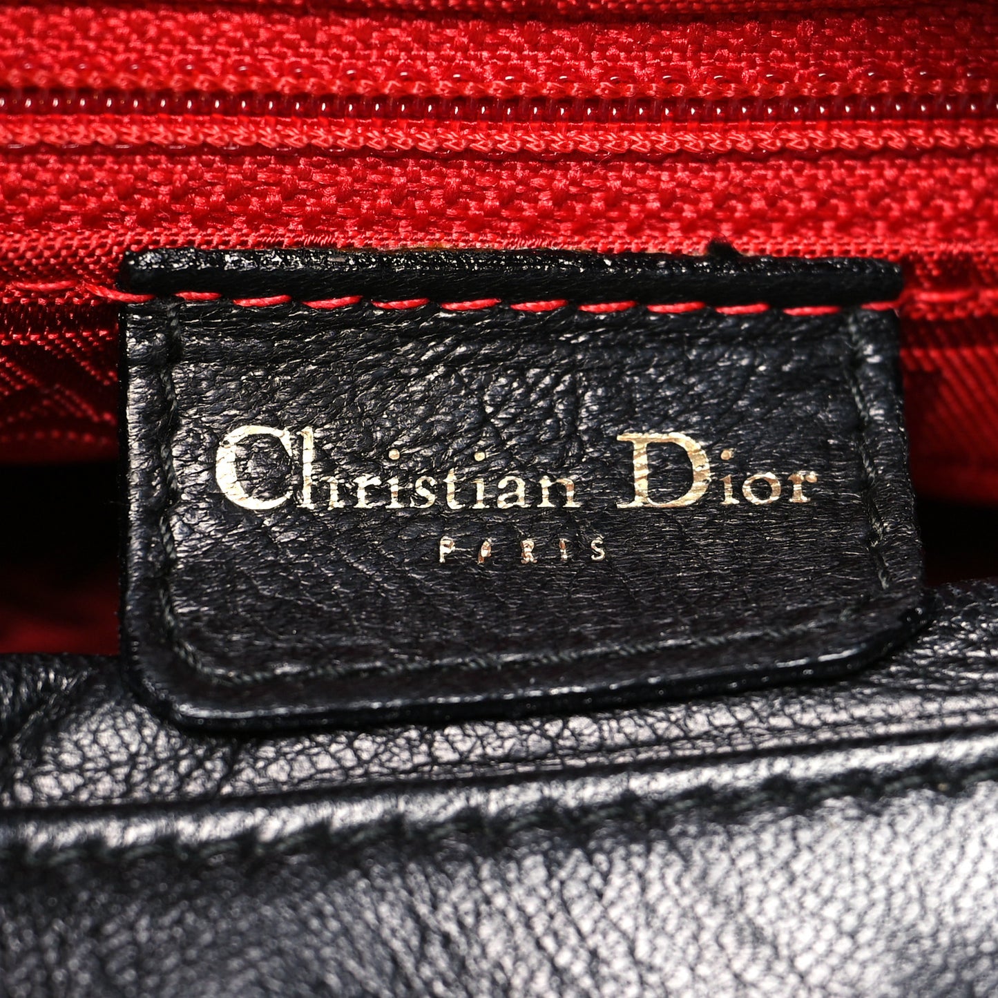 Lambskin Cannage Large Lady Dior Black