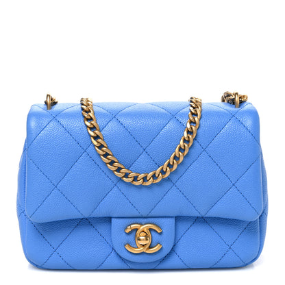 Chanel Caviar Quilted Mini Sweetheart Flap Blue 1 of 11