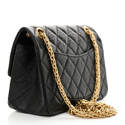 Chanel Aged Calfskin Quilted 2.55 Reissue Mini Flap Black 3 of 11