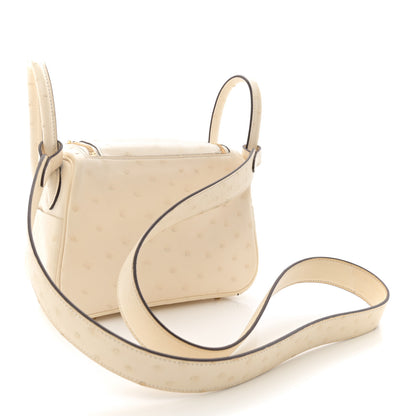 Hermes Ostrich Mini Lindy 20 Nata 3 of 14
