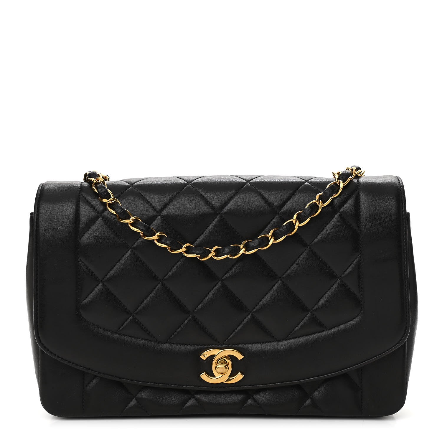Chanel Lambskin Quilted Medium Single Flap Black 1 of 12