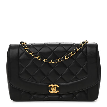 Chanel Lambskin Quilted Medium Single Flap Black 1 of 12