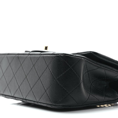 Chanel Lambskin Quilted Mini Top Handle Rectangular Flap Black 9 of 10