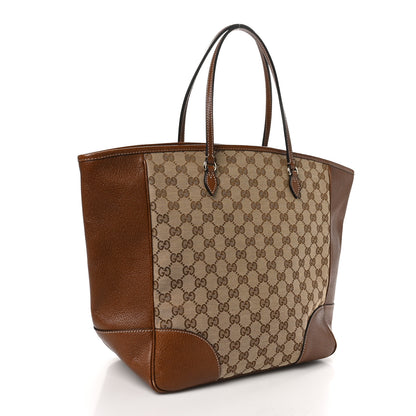 Gucci Monogram Medium Bree Zippered Tote Beige Tabacco 3 of 10