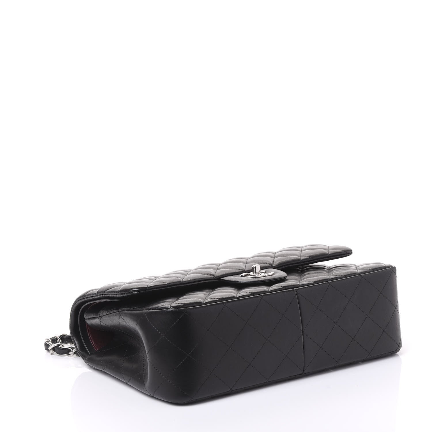 Chanel Lambskin Quilted Jumbo Double Flap Black 3 of 13