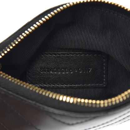 Saint Laurent Calfskin Matelasse Monogram Key Pouch Black 6 of 8