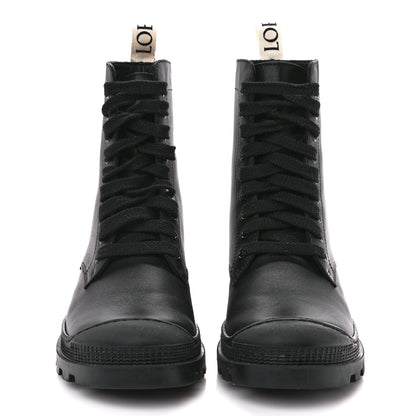 Loewe Calfskin Rubber Combat Boots 37 Black 2 of 9