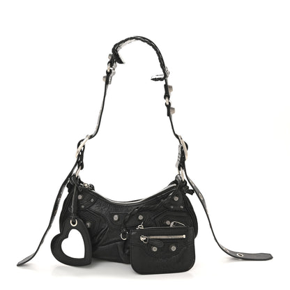Balenciaga Agneau Arena Le Cagole Shoulder Bag XS Black 3 of 14